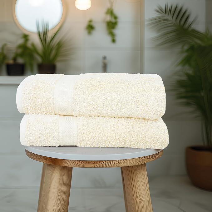 Commercial Bulk Pack of 12 Bath Towels – 100% Cotton Terry 24" x 48" – Ideal - Image 6