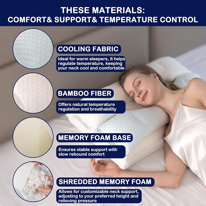 Memory Foam Bed Pillow，Adaptive Pillows - Image 7
