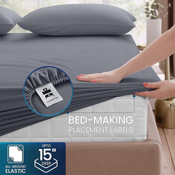 Utopia Bedding Queen Sheet Set – Brushed Microfiber – Ultra Soft Bed Sheets - Image 4