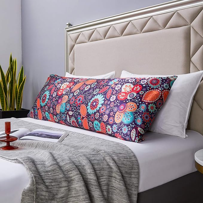 MR&HM Satin Body Pillow Cover, Soft and Breathable Body Pillow Case - Image 6