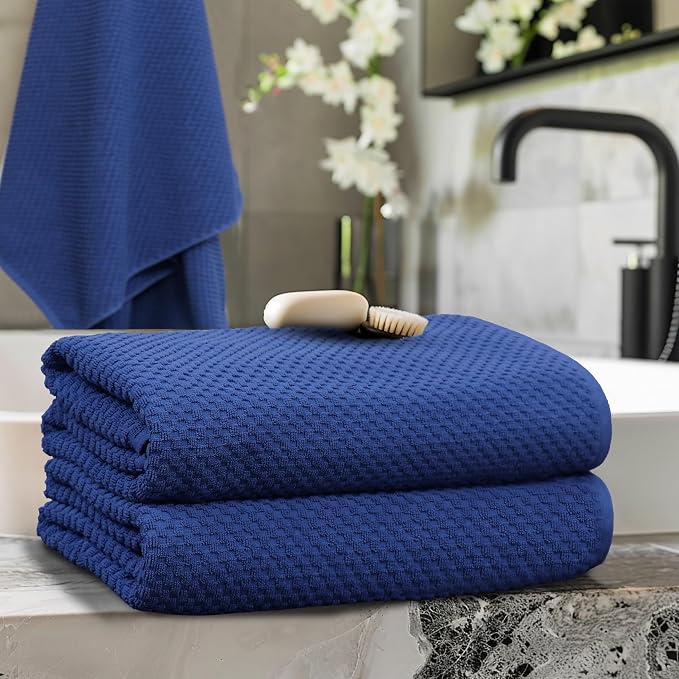 COTTON CRAFT Waffle Bath Sheets - Image 2