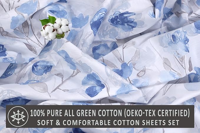 RUVANTI 100% Cotton Sheets – Full Size Percale Bedding, Cooling & Breathable - Image 7