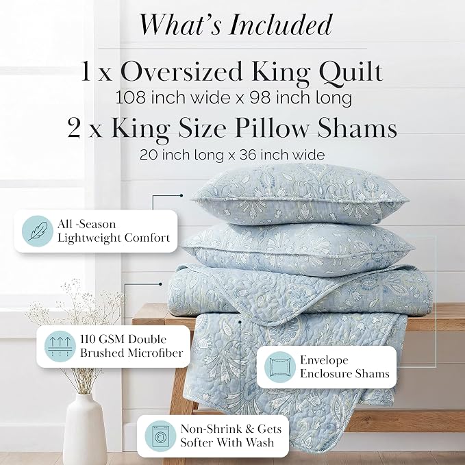 Southshore Fine Living, Inc. Boho Quilt Set, Lightweight Bedspread - Image 2