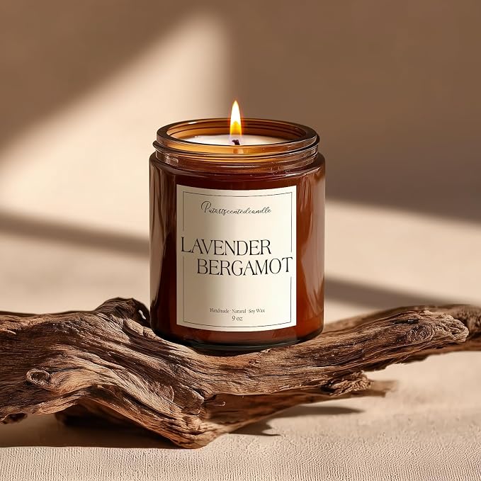Lavender & Bergamot Scented Candles - Image 3