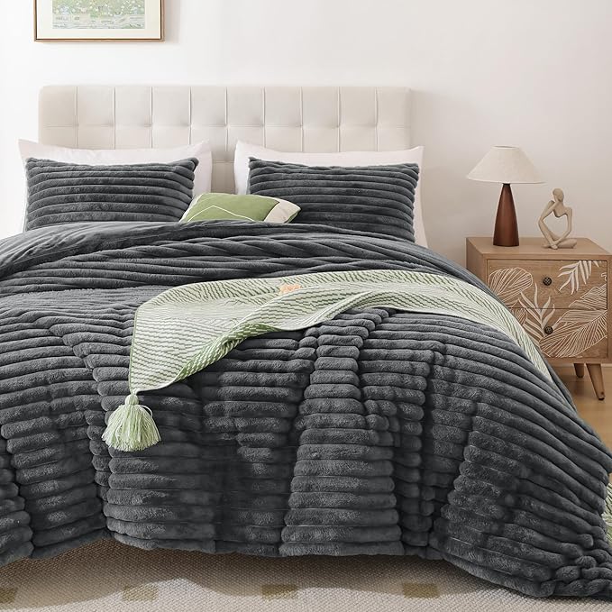 Smoofy Fluffy Full Size Comforter Sets 3 Pieces by SMOOFY