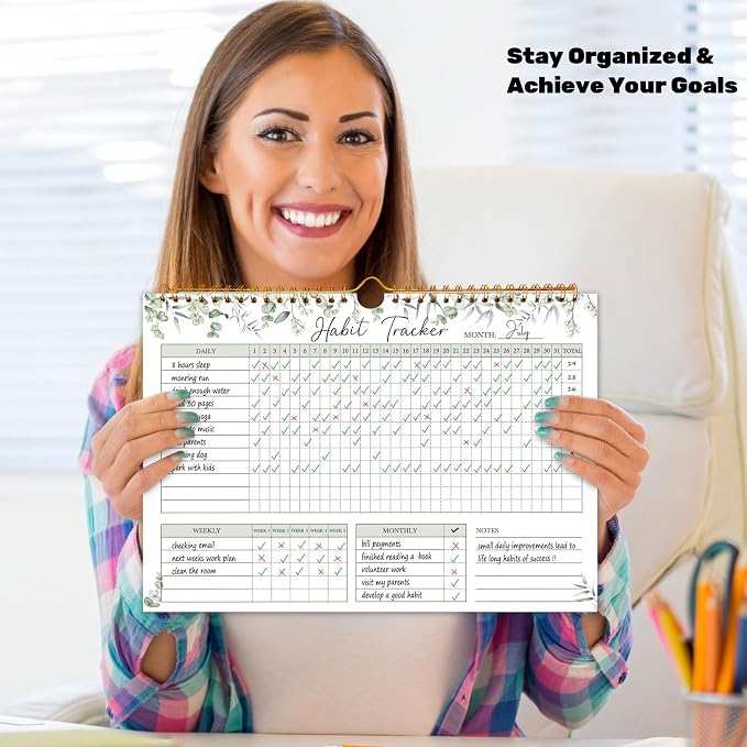 Habit Tracker Calendar-12 Months Undated Daily Weekly Goal and Habit Tracker - Image 5