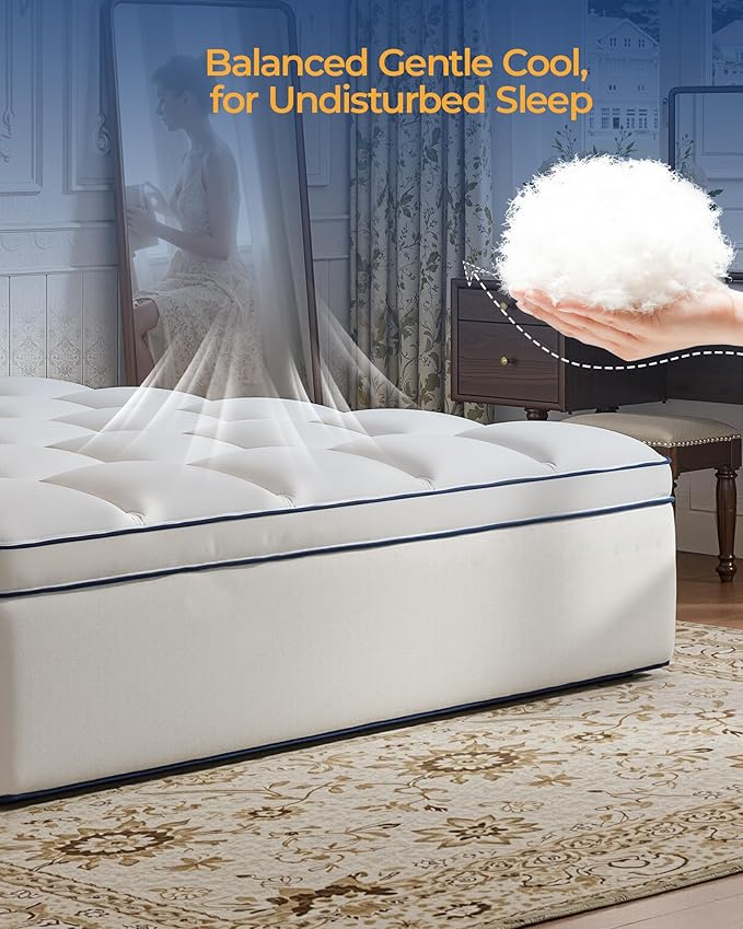 KAYFIA Cal King Mattress Topper, Extra Thick Mattress Pad Cover - Image 6
