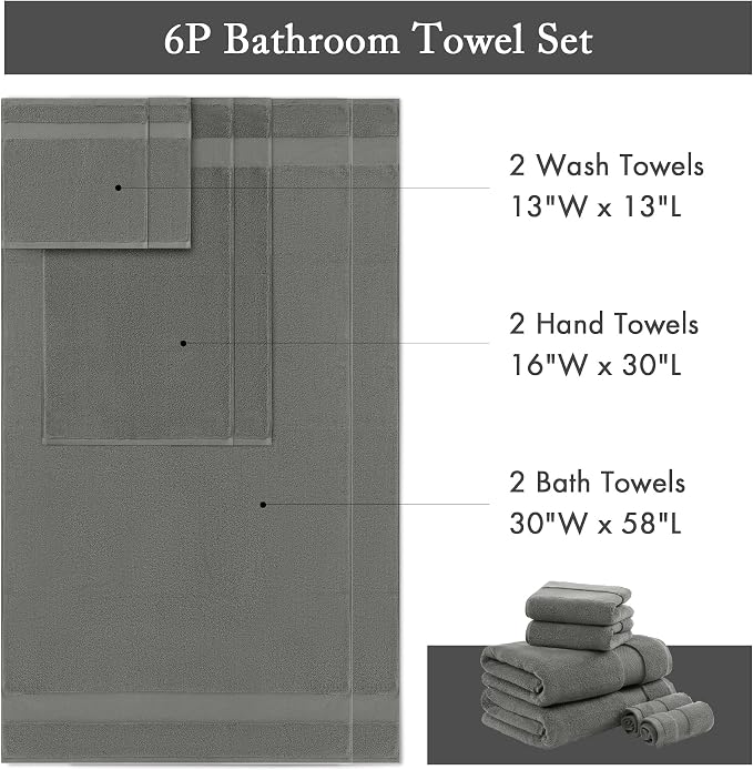 Madison Park Turkish 100% Cotton 600Gsm Luxury Premium Thick Soft Absorbent - Image 7