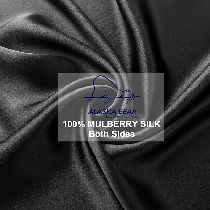 ALASKA BEAR Silk Pillowcase for Hair and Skin Beauty Sleep 100 Real Mulberry - Image 4