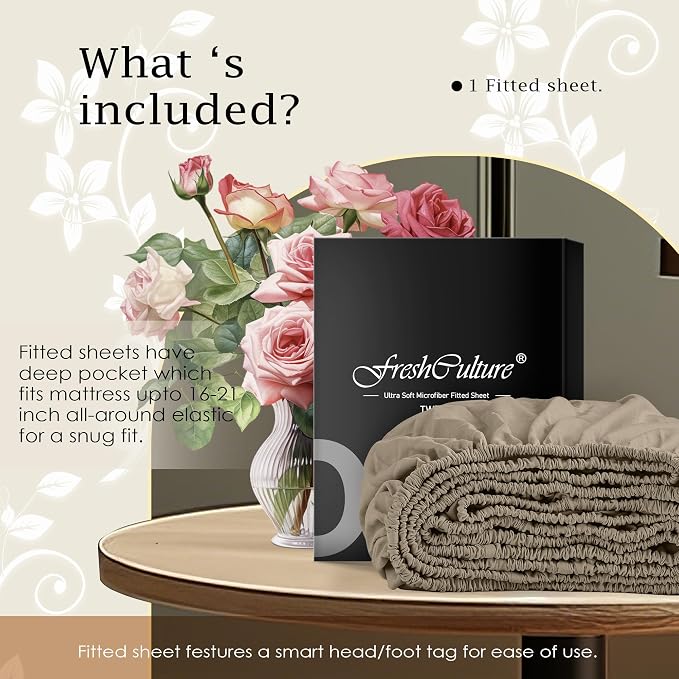 FreshCulture Full Fitted Sheet Only – Premium Hotel-Quality Fitted Sheet - Image 5