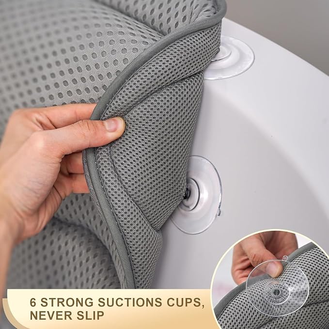 Bath Pillow Luxury Bathtub Pillow, Extra Soft & Comfortable Bath Pillow - Image 4