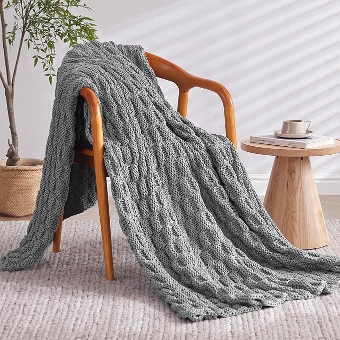 Knitted Weighted Blanket Kids, No Beads Heavy Blanket 36” x 48'' 5lbs, - Image 2