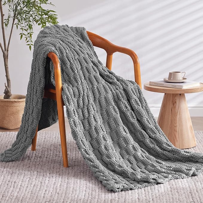 Knitted Weighted Blanket Kids, No Beads Heavy Blanket 36” x 48'' 3lbs, - Image 2