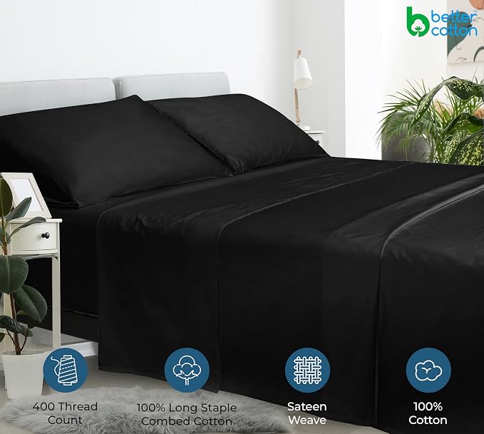 400 Thread Count 100% American Grown Cotton Flat Sheet - Image 7