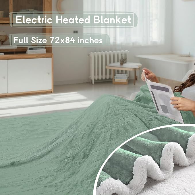 Heated Blanket Electric Blanket Full Size 72''x84'' - Image 2