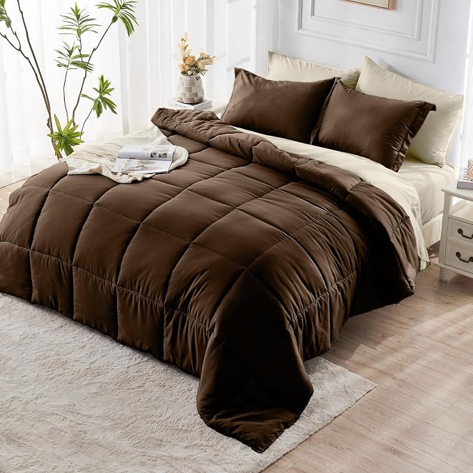 JOLLYVOGUE Full Comforter Set, Ultra-Soft Bed in a Bag Full Size 7 Pieces - Image 9