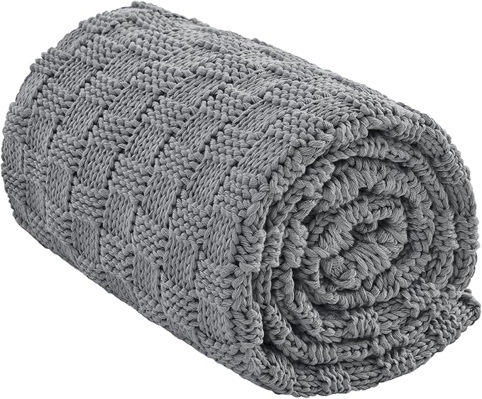 Knitted Weighted Blanket Kids, No Beads Heavy Blanket 40” x 60'' 7lbs, by Unknown