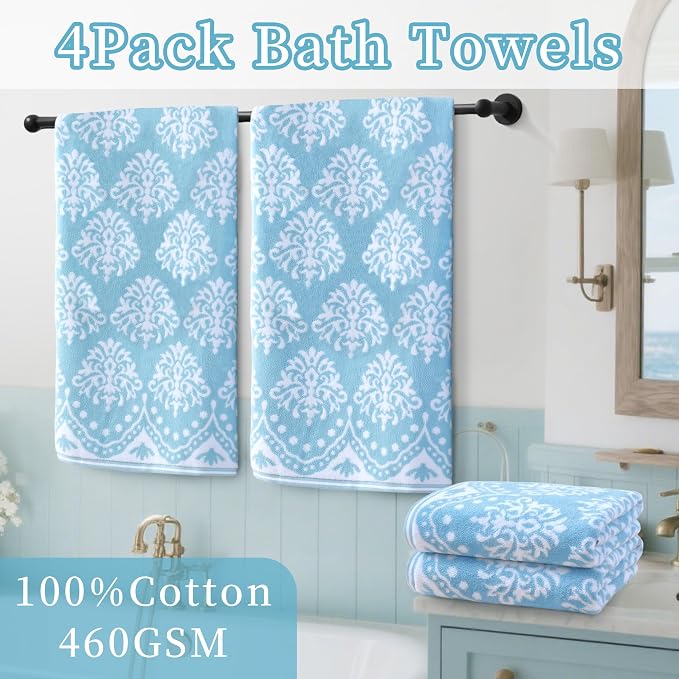 Patterned Bath Towels - Image 3