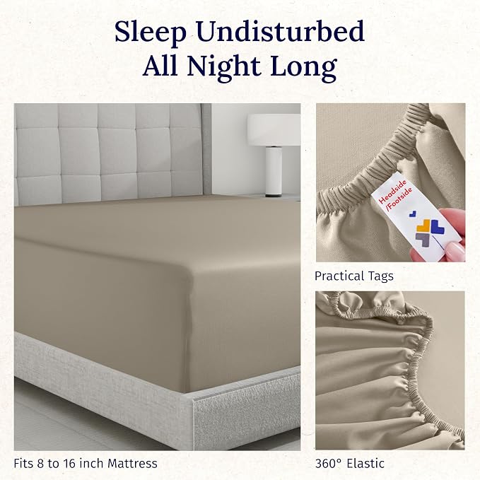 California Design Den Luxurious King Size Fitted Sheet Only - Image 7