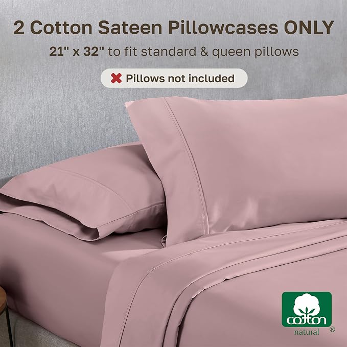 California Design Den Queen/Standard Pillow Cases Set of 2-400 Thread Count - Image 3
