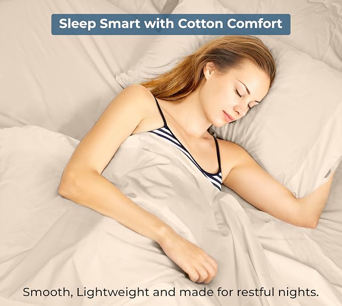 Royale Linens 100% Organic Cotton Full Flat Sheet Only - Image 9