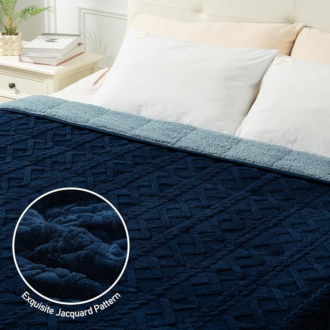 Wemore Weighted Blanket for Adults Twin Size 20 lbs, Dual Sided Soft Fuzzy - Image 6