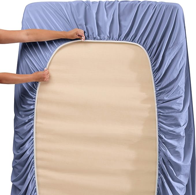 Hearth & Harbor Luxury Soft 6 Piece Bed Sheet Set Extra Deep Pocket Fitted - Image 4