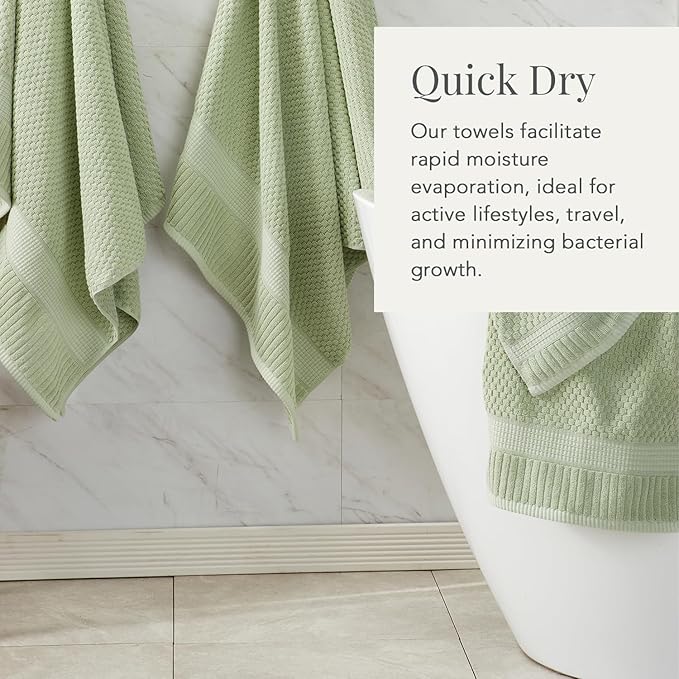 NY Loft 100% Cotton Hand Towel 6 Pack Hand Towel Set | Super Soft & Absorbent - Image 3