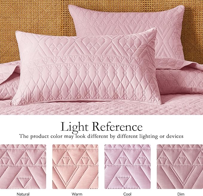 akkialla Full/Queen Quilt Set, Boho Geometric Pattern, Soft All-Season Bedding - Image 5