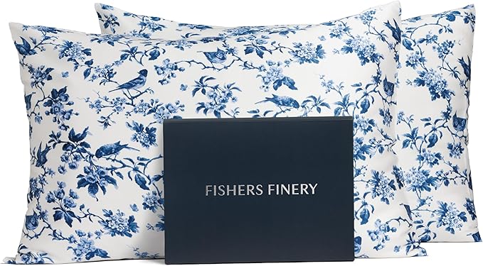Fishers Finery 25mm 100% Pure Mulberry Silk Pillowcase 2 Pack by FishersFinery