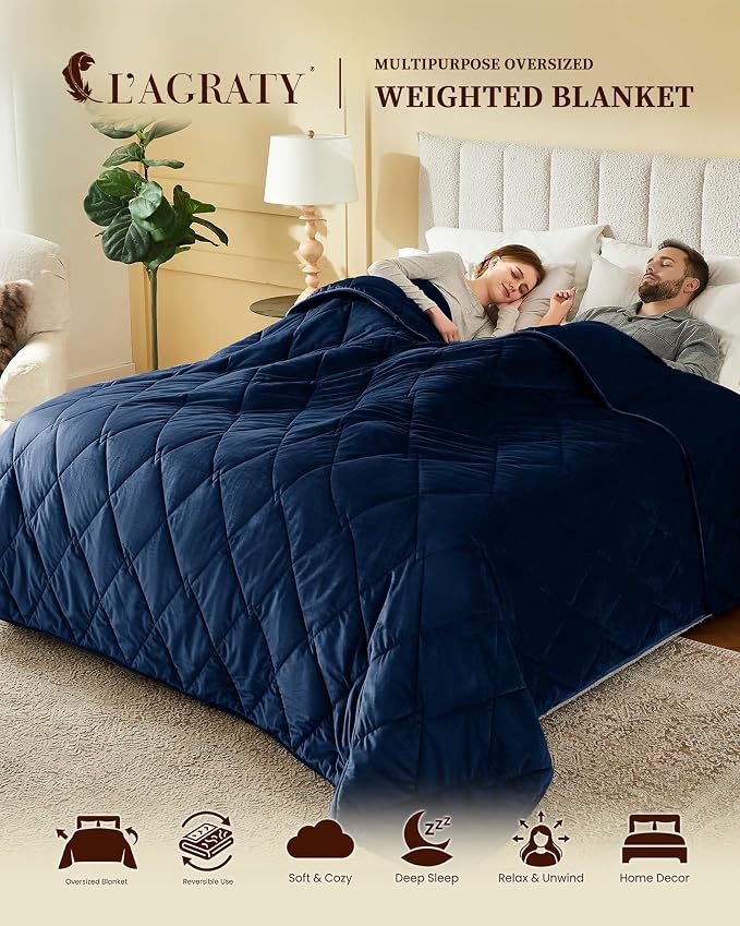 L'AGRATY Queen/King Size Weighted Blanket - Image 2