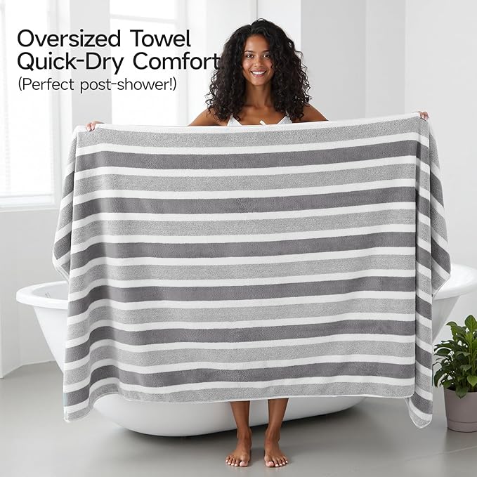 REDKISS Ultra Soft Bath Towel Sets 6-Piece 35"x70" | 100% Microfiber, Highly - Image 6