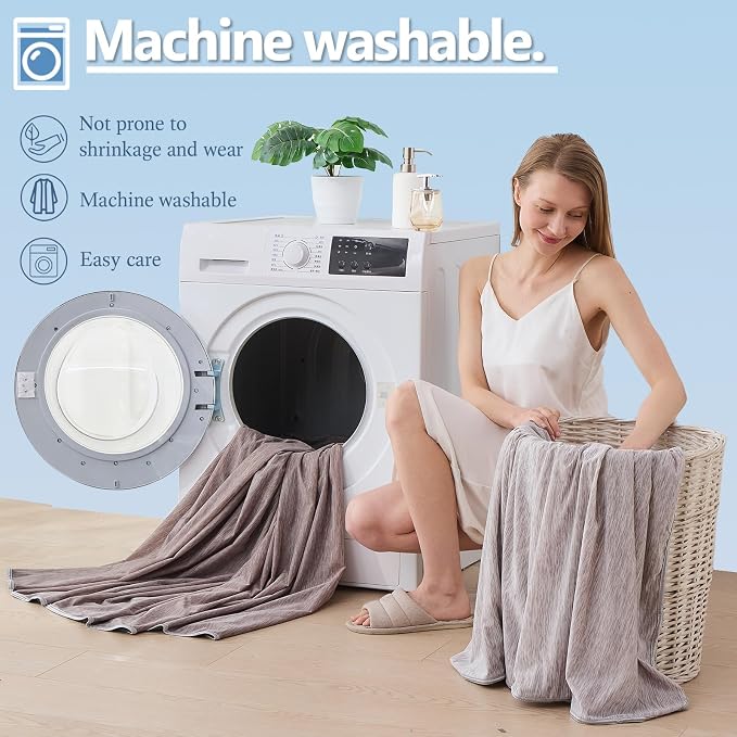 Cooling Blanket Queen Size, Cold Blanket Thin Lightweight Breathable Soft - Image 8