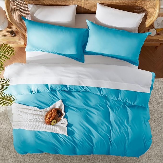 Nestl Bright Blue Duvet Cover King Size - Image 5