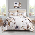 Luxudecor Floral Comforter Set King Size 7 Piece, Elegant Comforter Bedding Set by Luxudecor