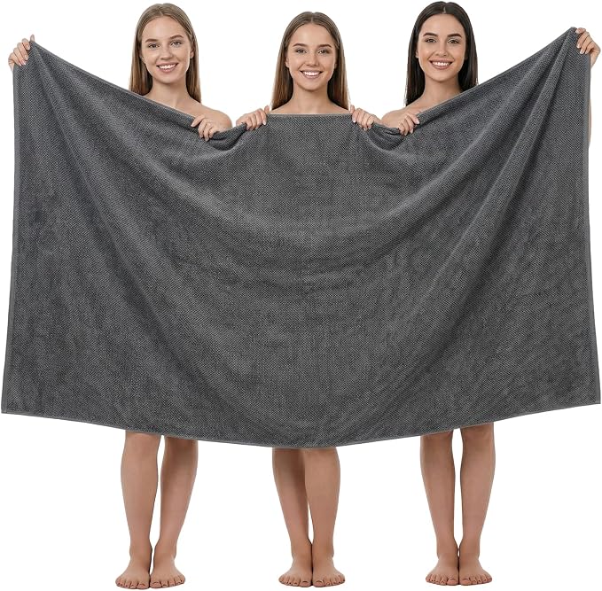 REDKISS Pack of 1 Jumbo Bath Sheet, 40 x 80 Inches Microfiber Oversized Bath by REDKISSOnline