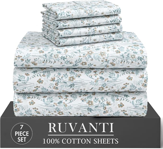 RUVANTI 7 Pcs Cotton Sheets by Ruvanti