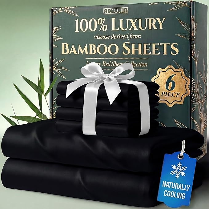 DECOLURE 100% Viscose Derived from Bamboo Sheets King Size by DECOLURE