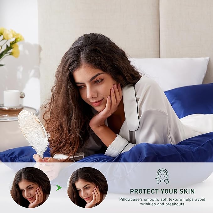 Love's cabin Satin Pillowcase Set of 2 Standard Size 20x26, Cooling Pillow - Image 3