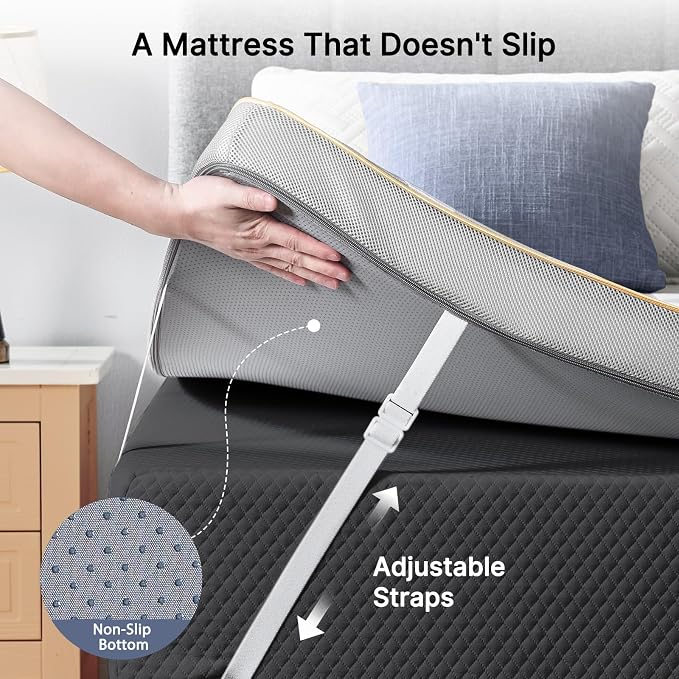 PERLECARE Firm Mattress Topper Full, Mattress Pad - Image 6