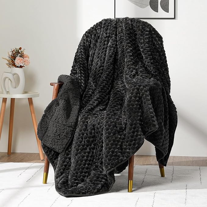 Wemore Fleece Weighted Blanket for Adults, Dual Sided Cozy Soft Sherpa Heavy by WemoreDirect