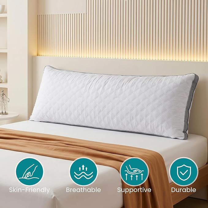 Oubonun Premium Adjustable Loft Quilted Body Pillows - Image 2