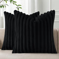 Pallene Faux Fur Plush Throw Pillow Covers 24x24 Set of 2, Luxury Soft Fluffy by PALLENE