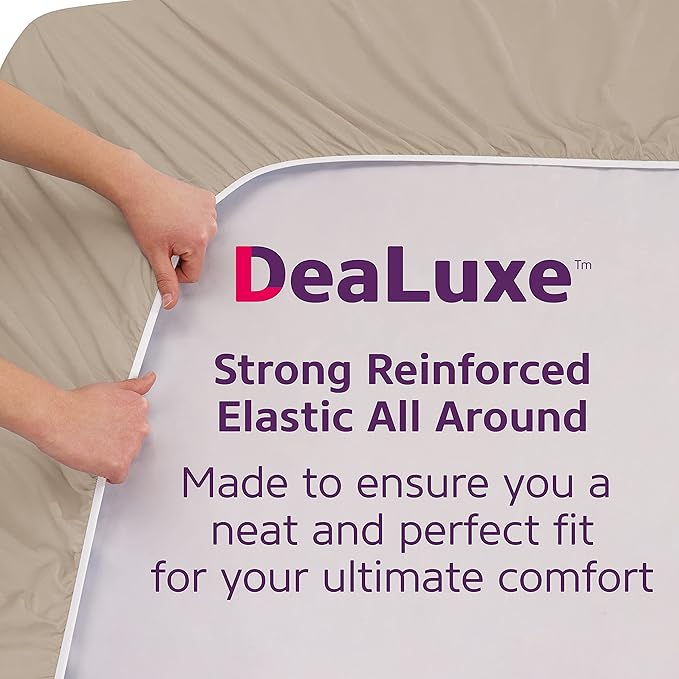 Real 16' Fitted Bed Sheets Deep Pocket Full Size, Fit 14'18' Mattresses & - Image 4
