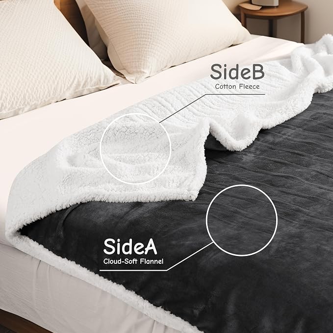 Electric Heated Blanket Full Size 72"x84", Soft Flannel - Image 3