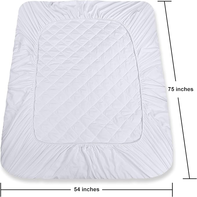 Utopia Bedding Quilted Fitted Mattress Pad, Full Size, Elastic Fitted Mattress - Image 4