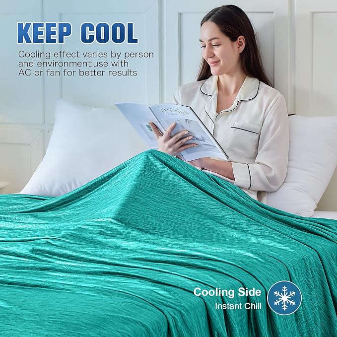 KMUSET Cooling Blanket Twin, Double Sided Summer Cooling Blankets - Image 5