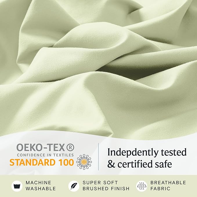 LuxClub 5 PC Sheet Set Bed Sheets Deep Pockets 16" Eco Friendly Wrinkle Free - Image 5