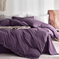 JELLYMONI 100% Washed Cotton Duvet Cover Queen – Soft, Breathable Linen-Look by JELLYMONI
