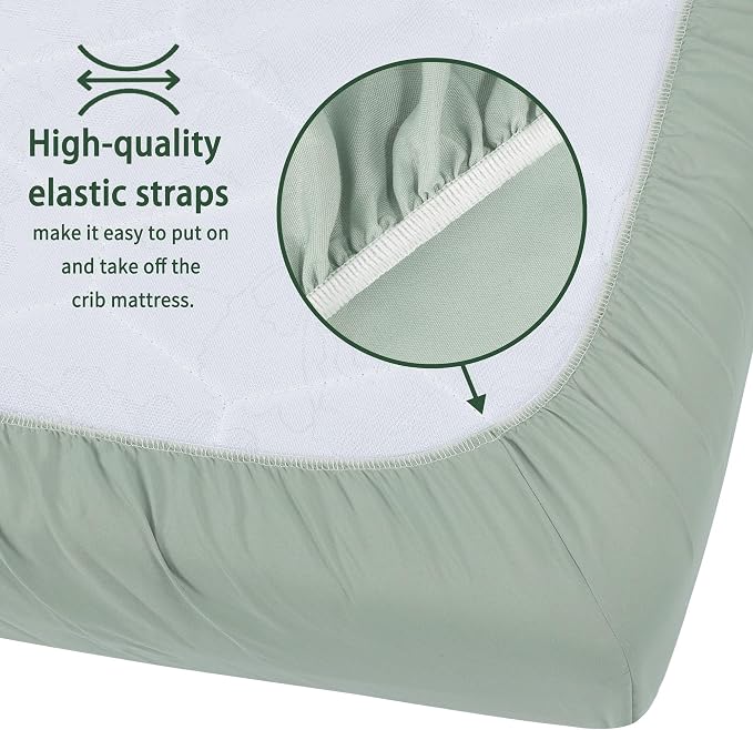 GUNTAIL Baby Crib Sheets for Boys Girls, 2 Pack Fitted Crib Sheet for Standard - Image 6